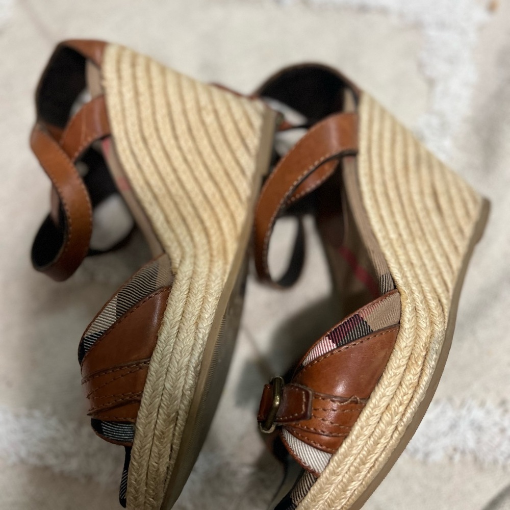 Authentic Burberry Platform Espadrilles Sandals - image 6